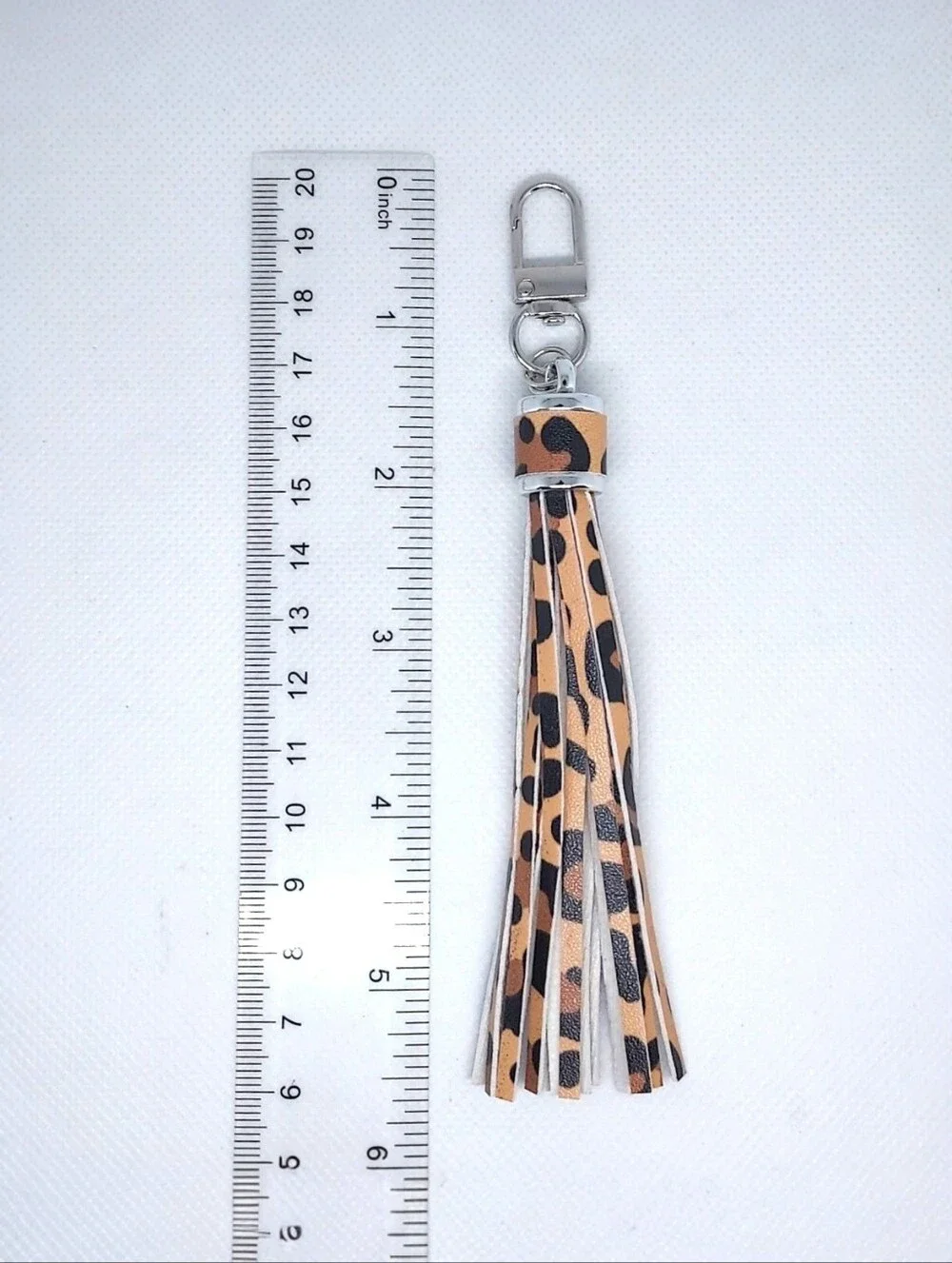 Tassel 5.5 Inch Keychain/Bag Charm Animal/Leopard Print - NWT